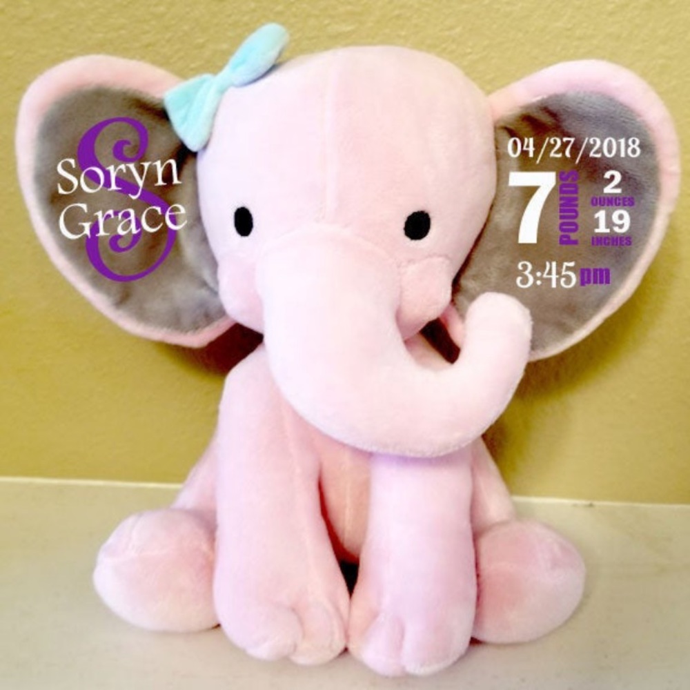 Birth announcement elephant